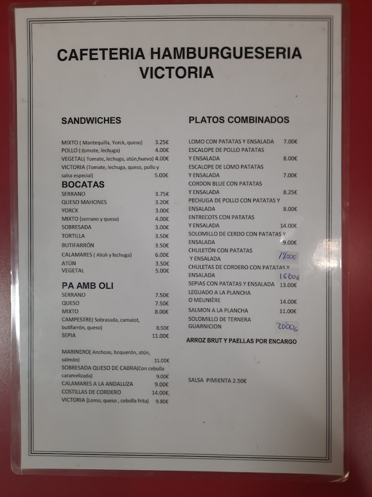 Cafeteria Victoria — Del propietario
