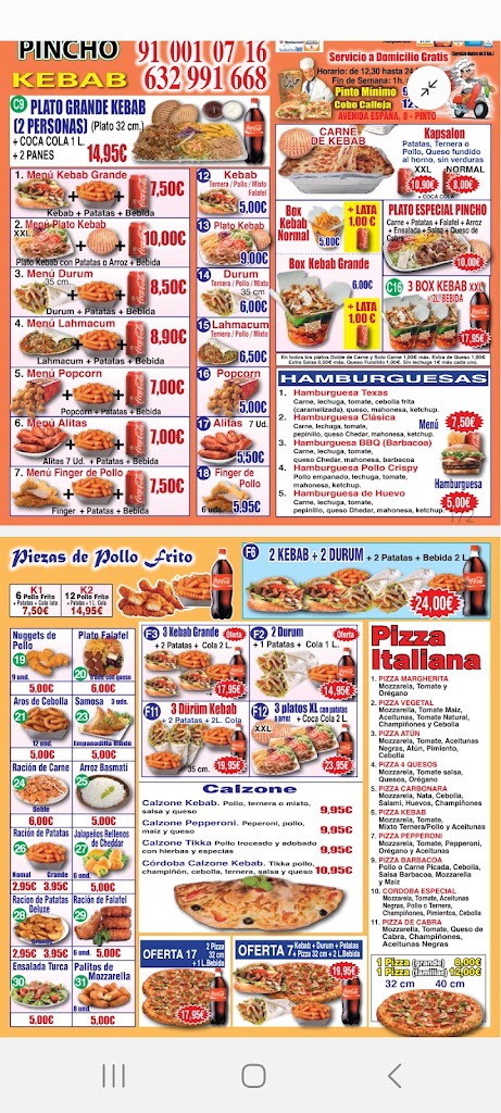 Pincho Doner Kebab — Carta