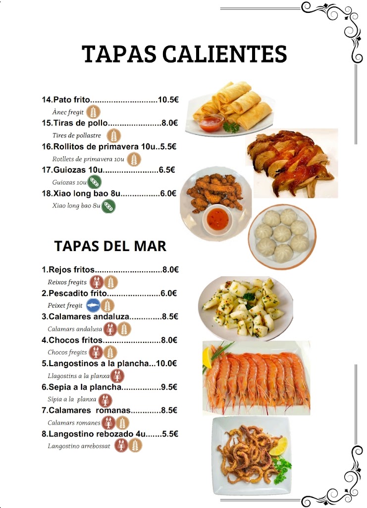Bar placa magdalena — Carta