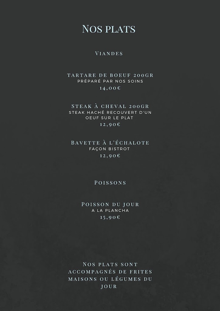 Restaurante LES PLANCHES — Carta