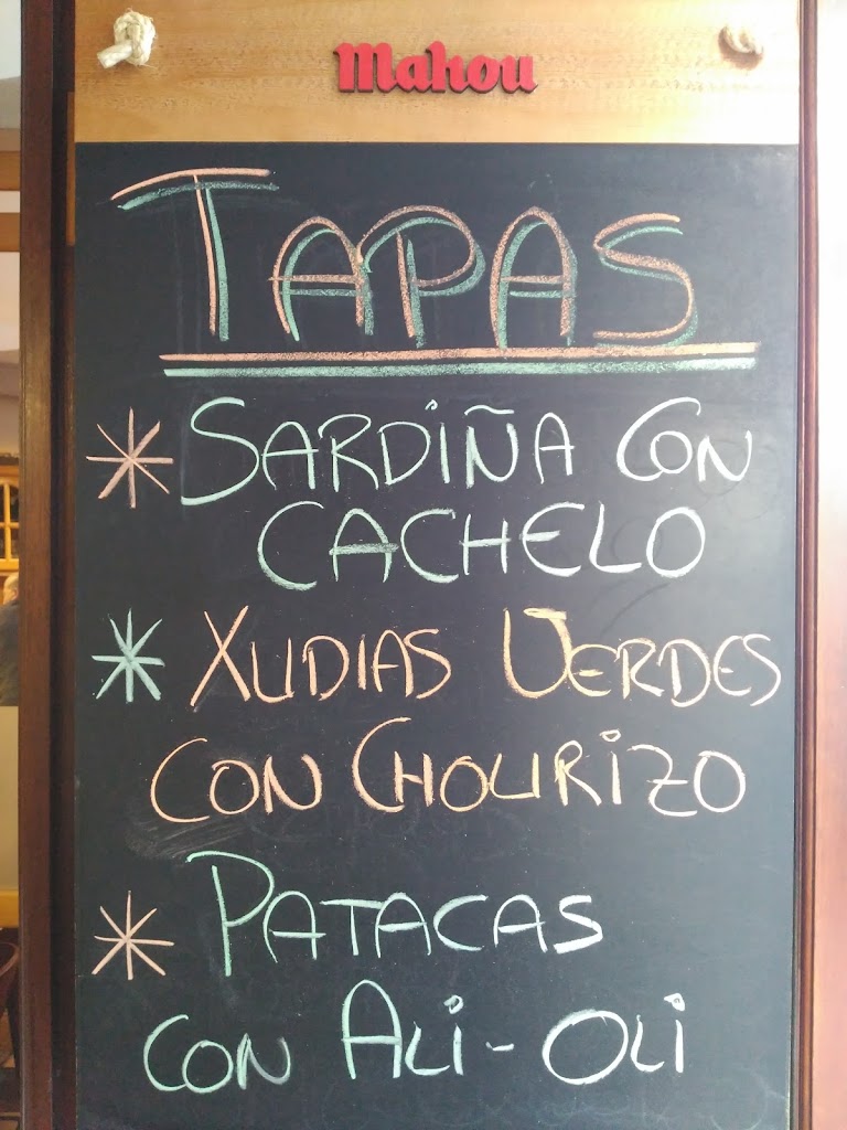 Cafe-Bar Pastor — Carta