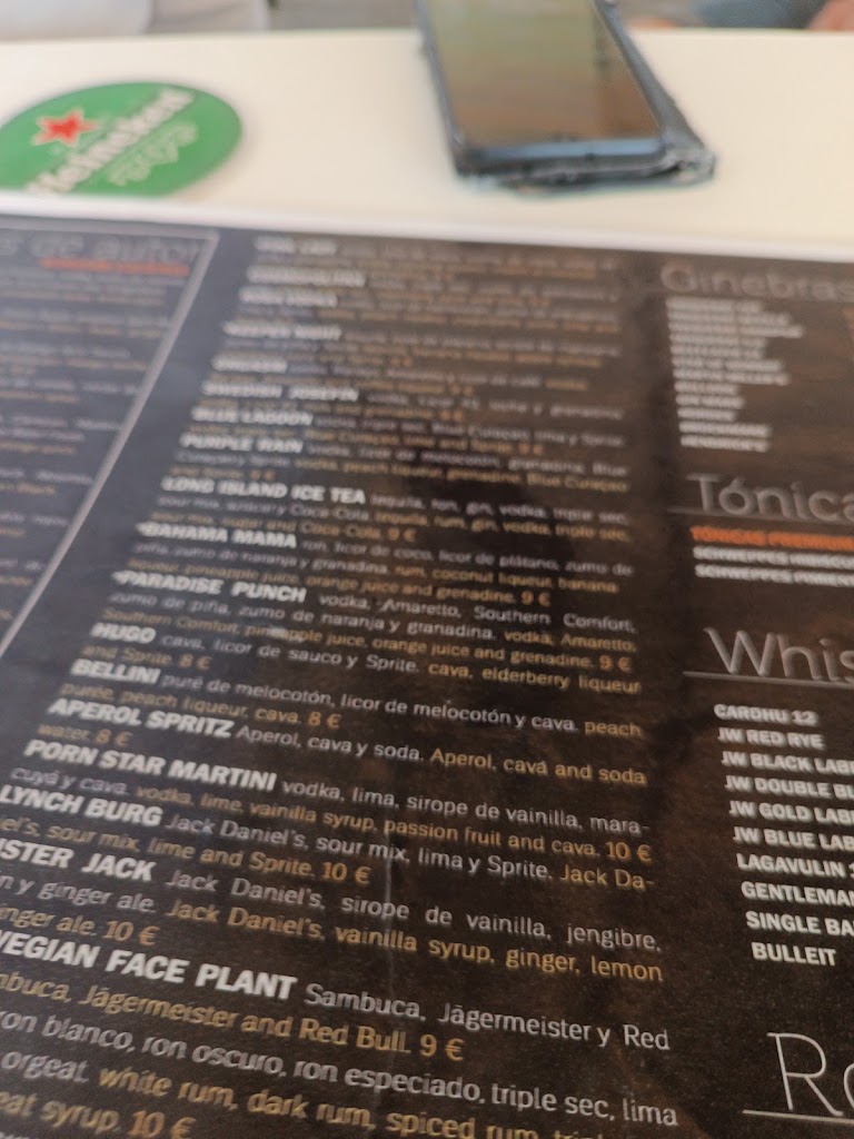 The Med Bistro & Bar — Carta