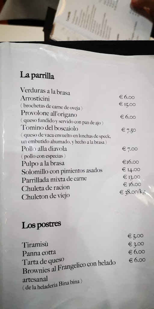 Torino Jatetxea — Carta