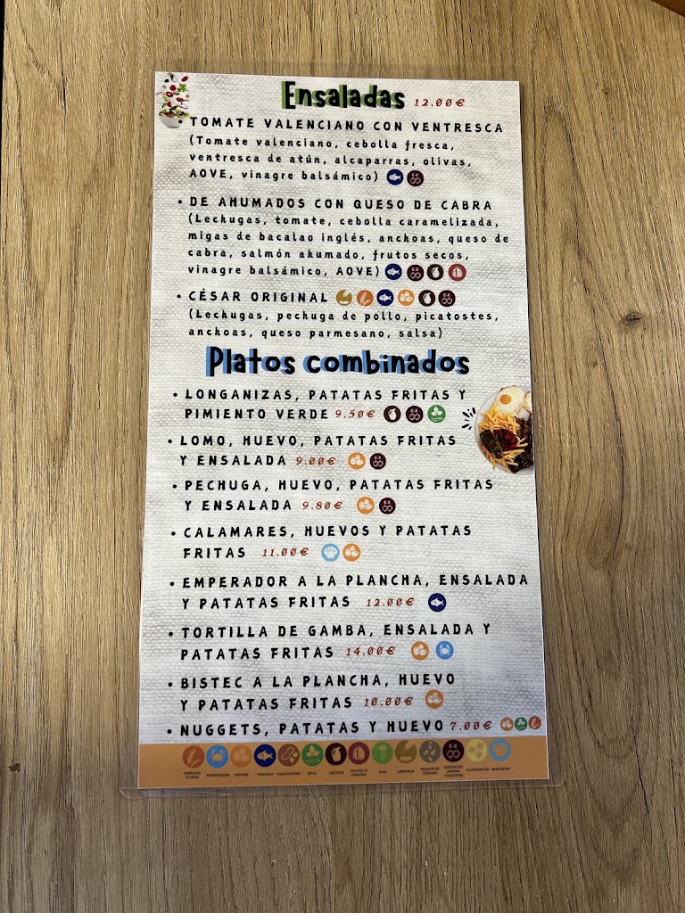 Tasca Colmado La Maruja — Carta