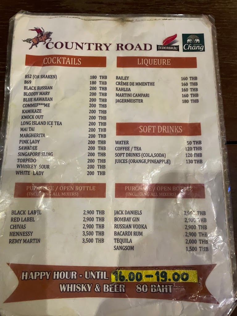 Country Road (Bar)'s Photo/Menu