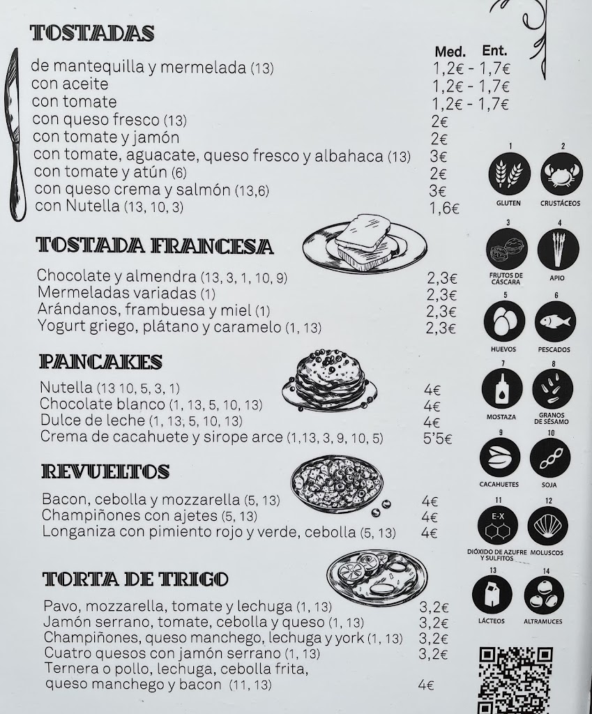 Cafeteria Mogano — Carta