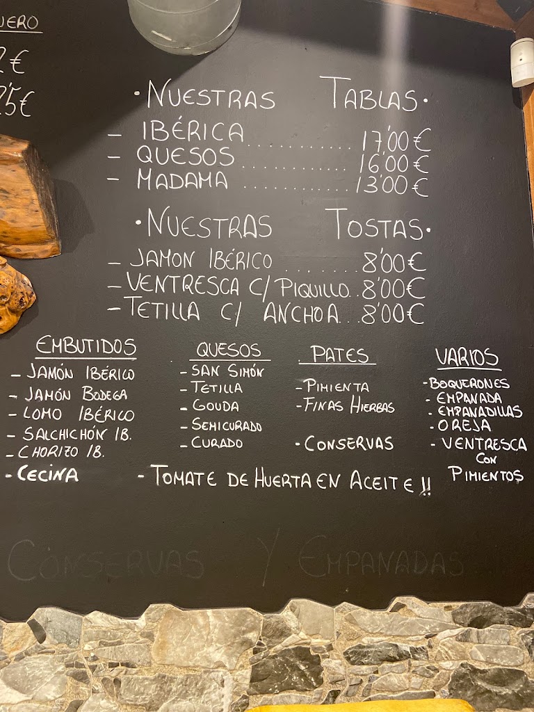 Taberna da Madama — Carta