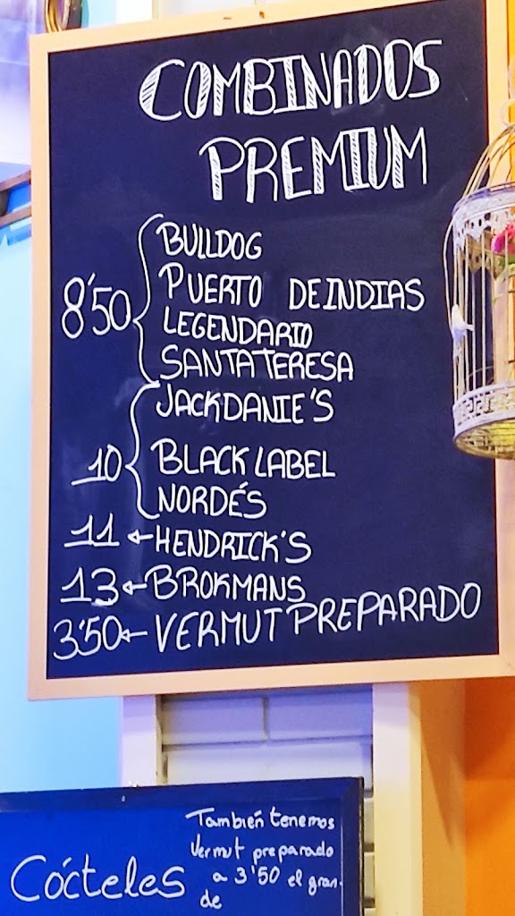 Bar El Gua — Carta
