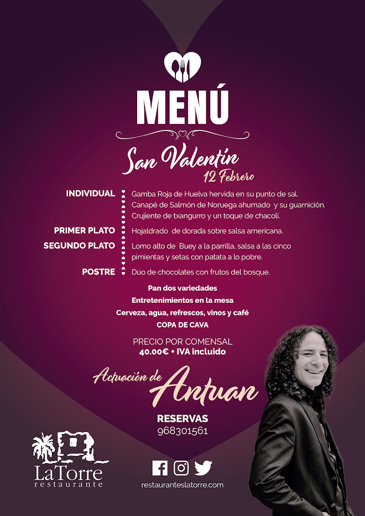 Restaurante Meson La Torre — Carta