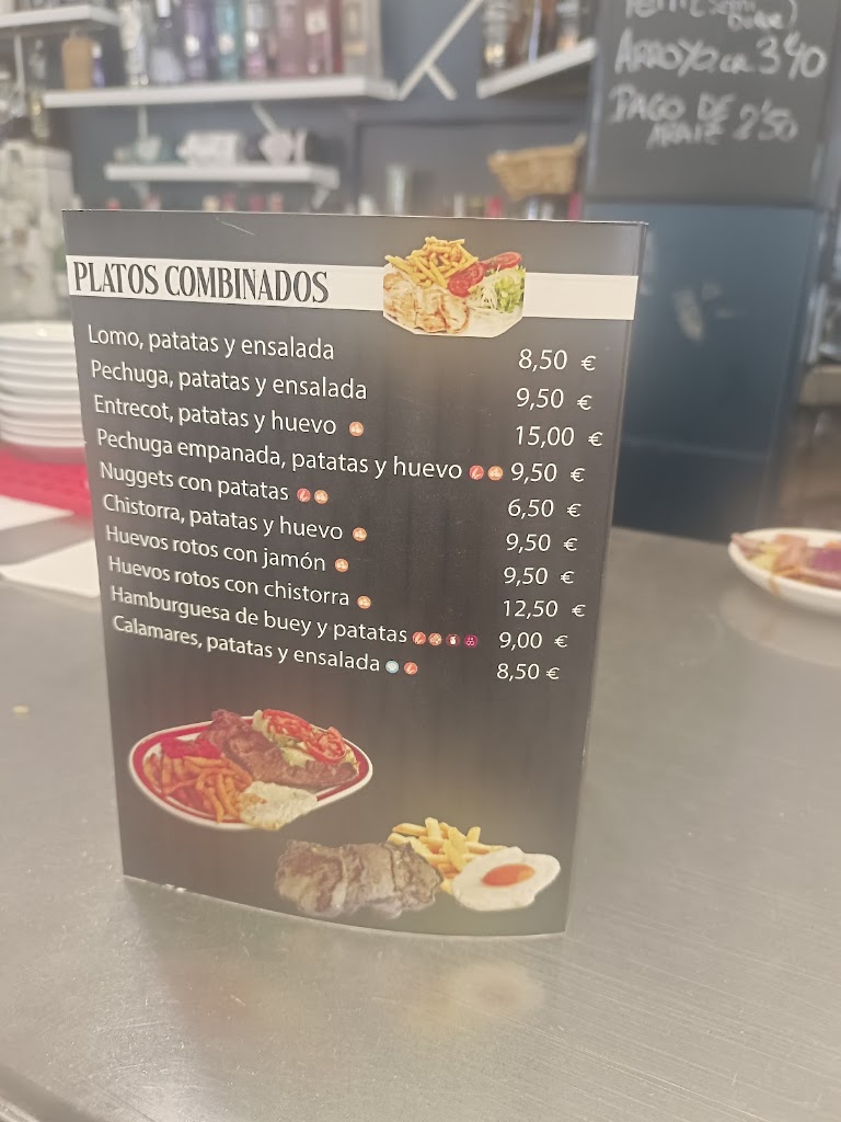 Bar restaurante el bodegon — Carta