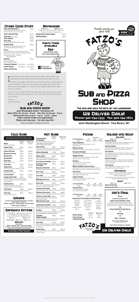  Fatzo's Sub & Pizza Shop