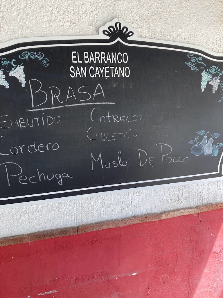 Bar El Barranco - Venta San Cayetano — Carta