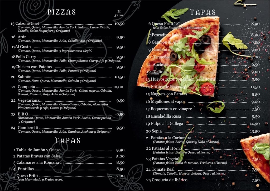 Puerto Pizzeria — Carta