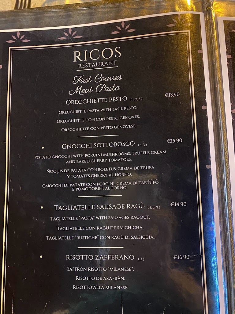 RICOS — Carta