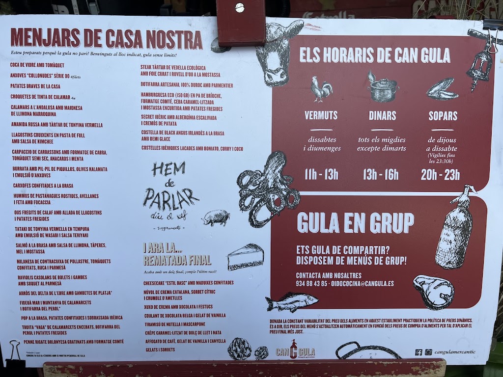 Can Gula — Carta