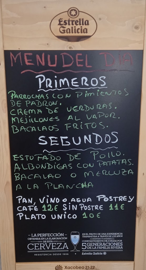 Parrillada cerveceria travesia — Carta