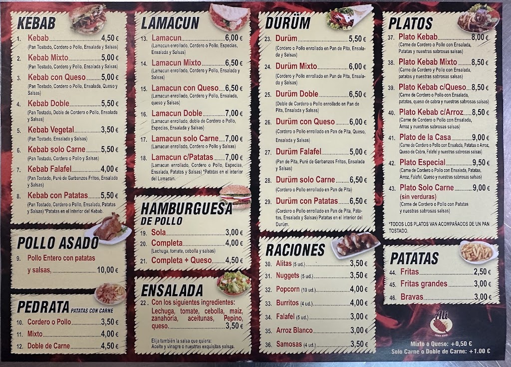 Ali Doner Kebab — Carta