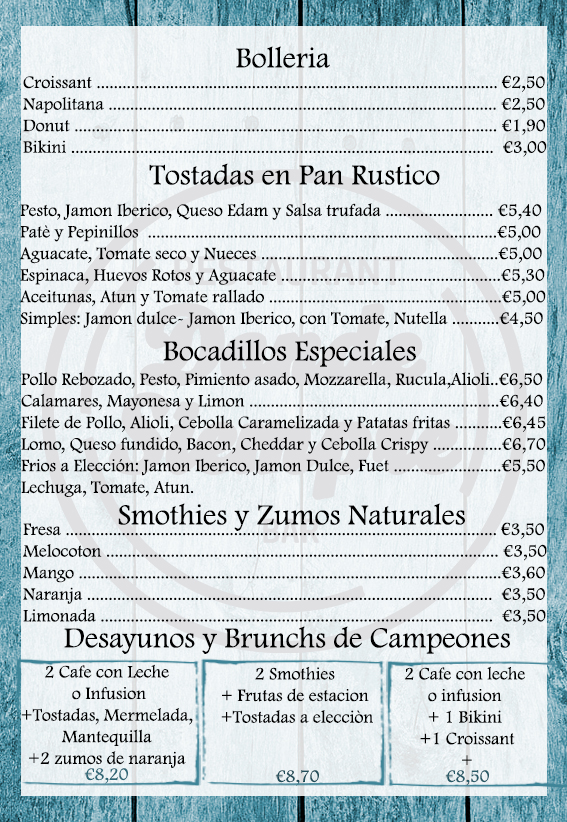 Donde Siempre Salou — Carta