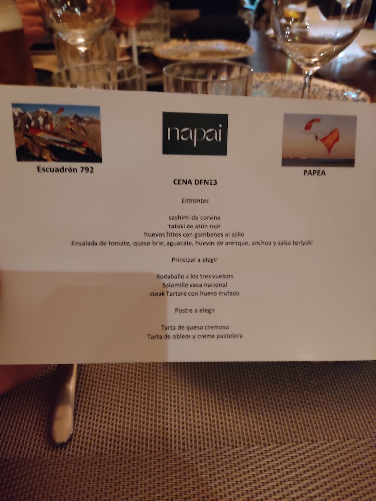 Napai | Restaurante en Majadahonda — Carta
