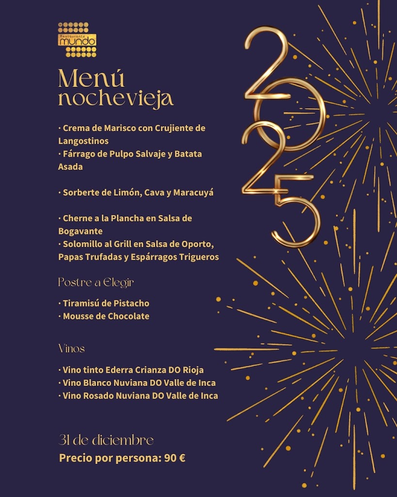 Restaurante Mundo — Carta