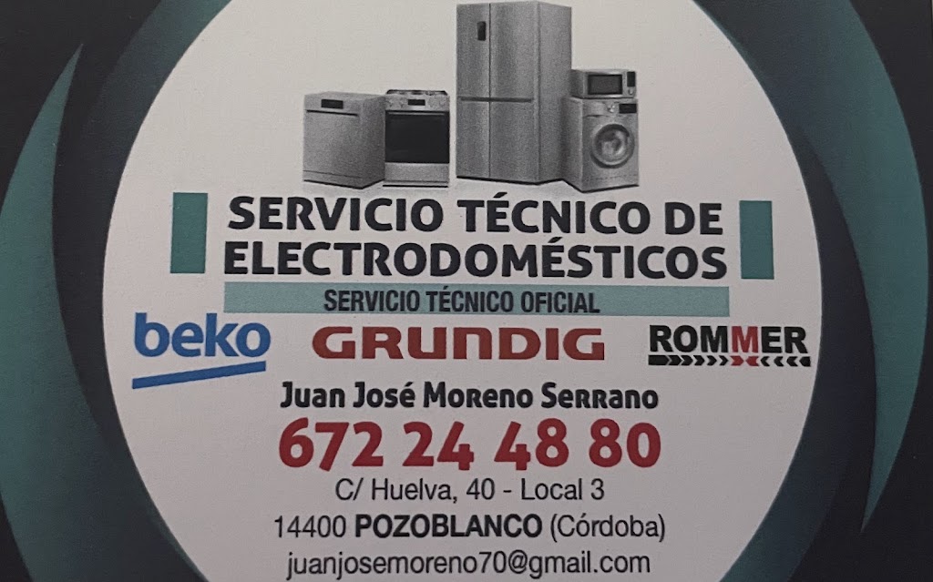 Venta de Recambios y Reparacion de Electrodomesticos Juan Jose Moreno Serrano — Del propietario