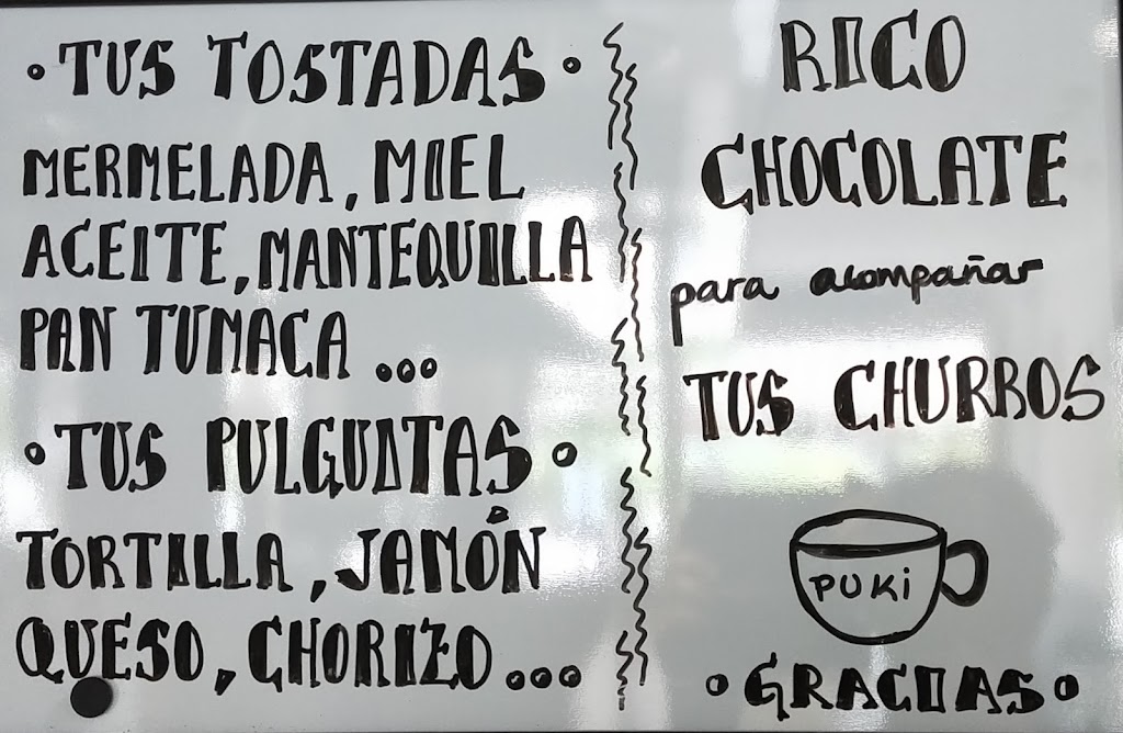 PUKI cafe bar — Carta