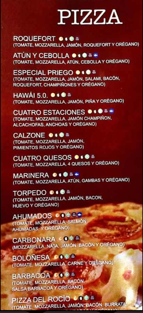 Restaurante Meson el Telar Priego de Cordoba - Tapas Y Comida casera — Carta