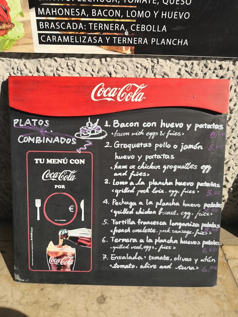 Al Rinconcito — Carta