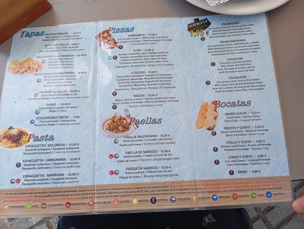 Bar Casa Paco — Carta