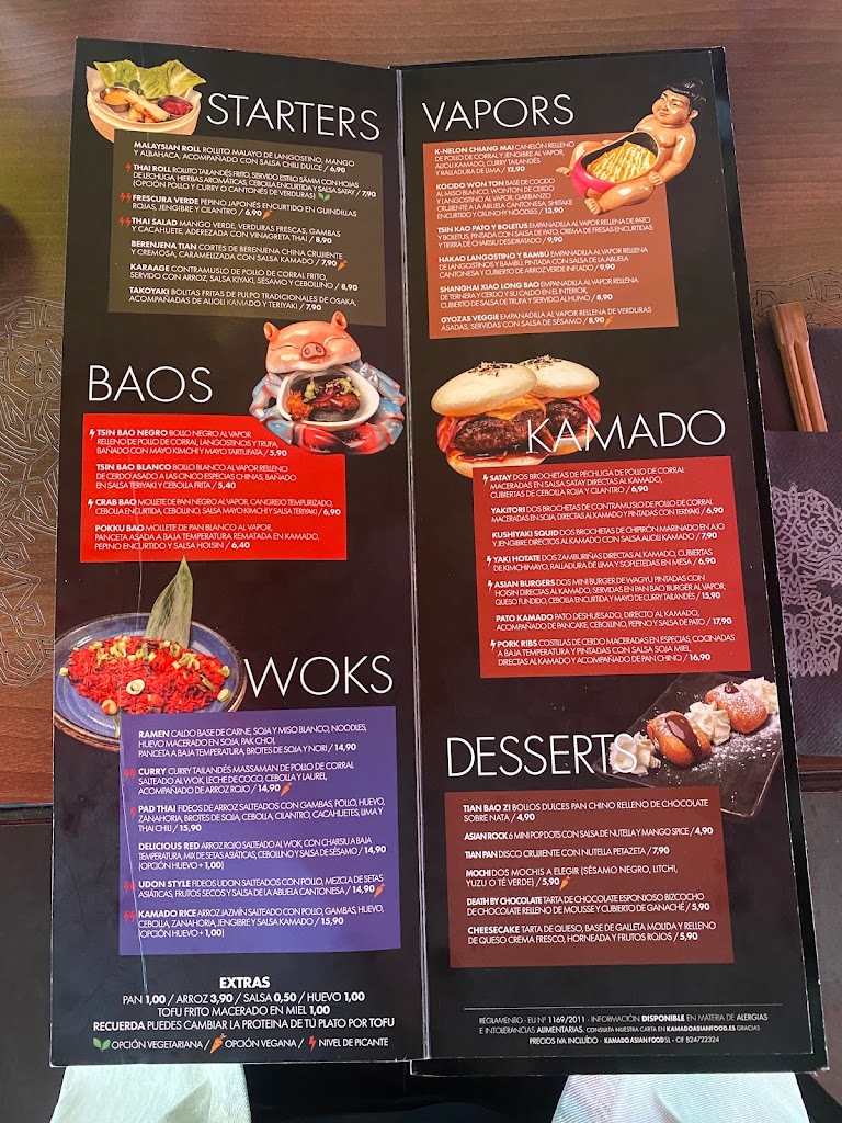 Kamado Asian Food — Carta