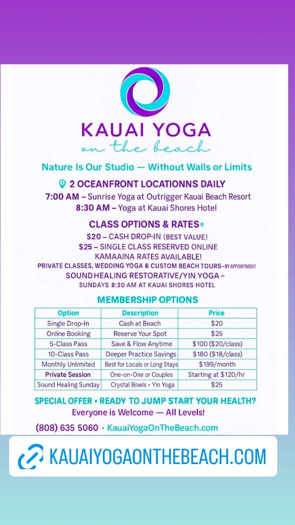  Kauai Yoga on The Beach