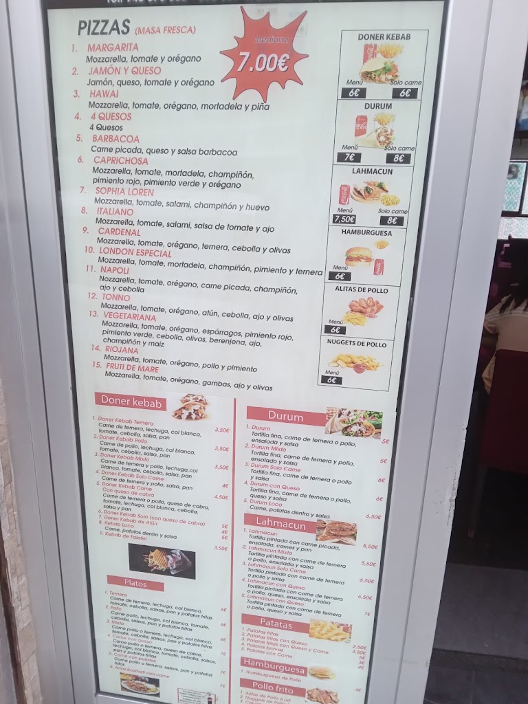 Lahori Restaurante — Carta