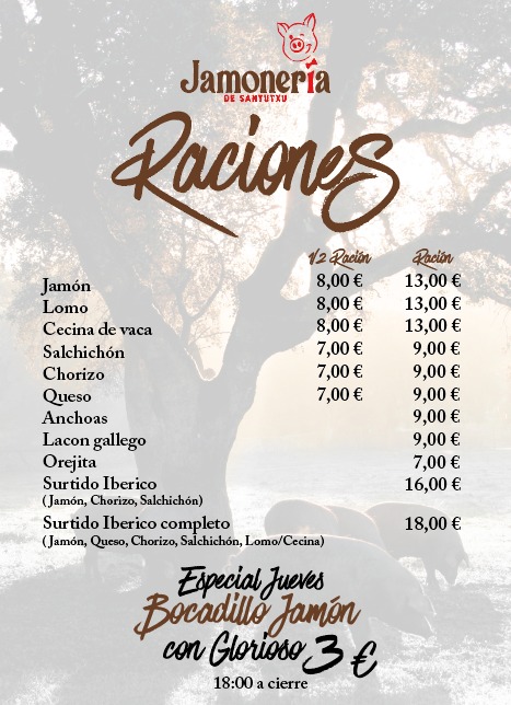 La Jamoneria de Santutxu — Carta