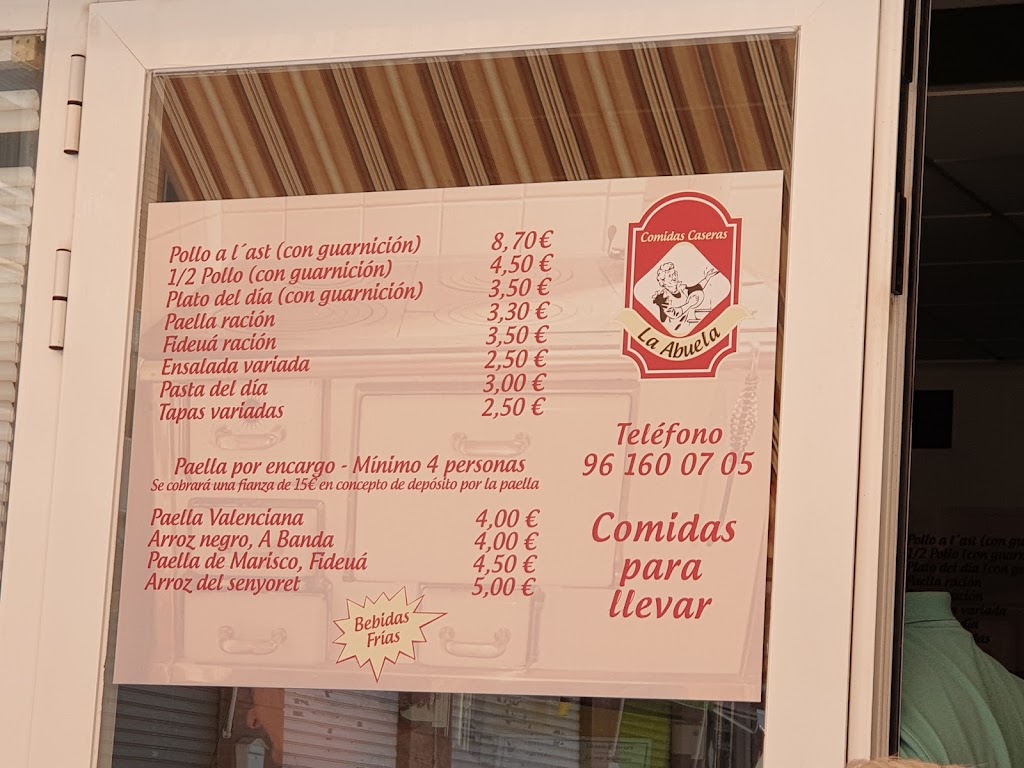 Menjars per a Emportar-se La Abuela Betera — Carta