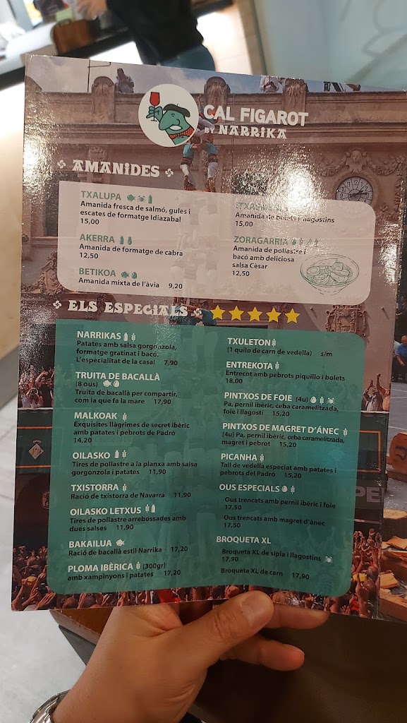 Cal Figarot - Castellers de Vilafranca — Carta