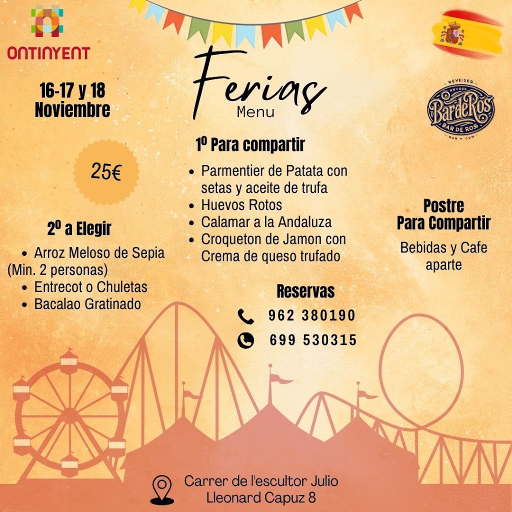 El Bar de Ros — Carta