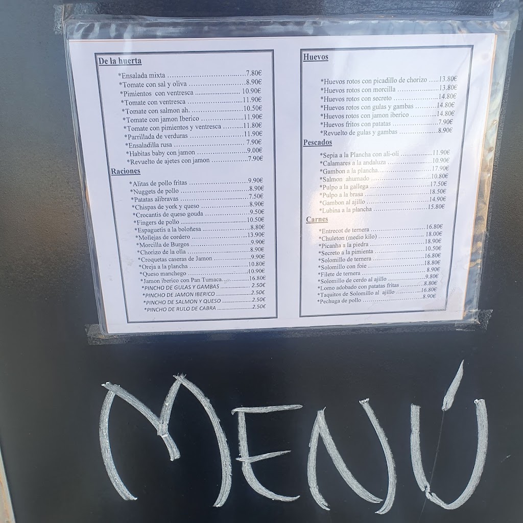 Cerveceria el triunfo Restaurante — Carta