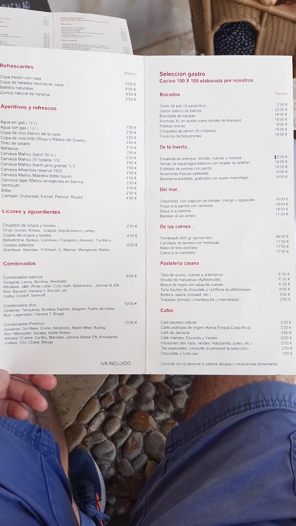 RESTAURANTE CAREME JESUS DEL CERRO — Carta