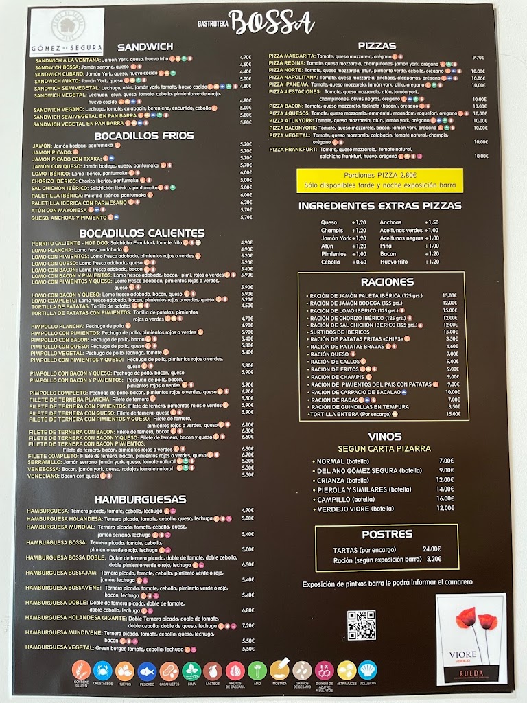 Gastroteka Bossa — Carta