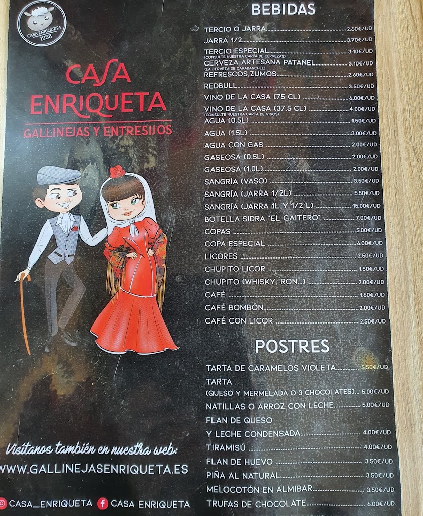Casa Enriqueta — Carta