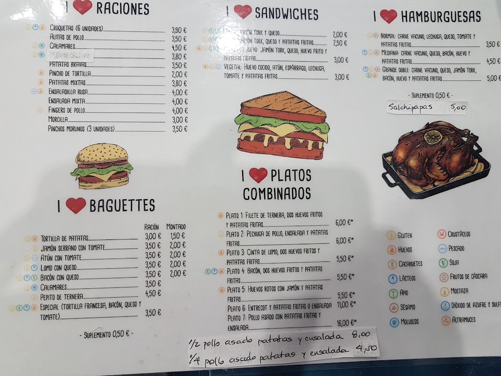 Restaurante Meson La Union — Carta