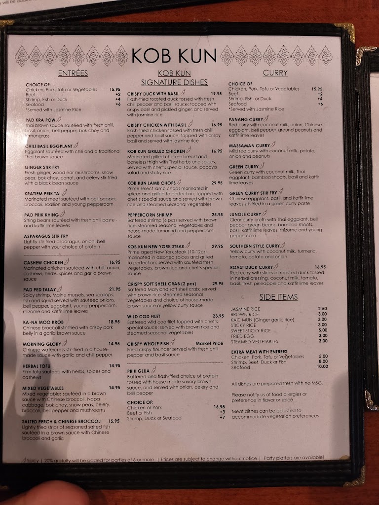 Kob Kun Fine Thai Cuisine