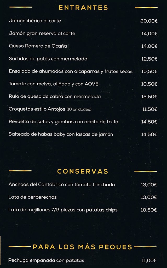 Cerveceria Antojos — Carta