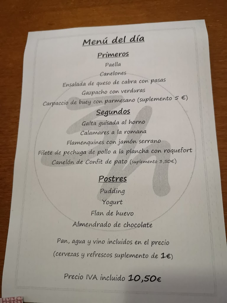 Braseria 3 Hermanas — Carta
