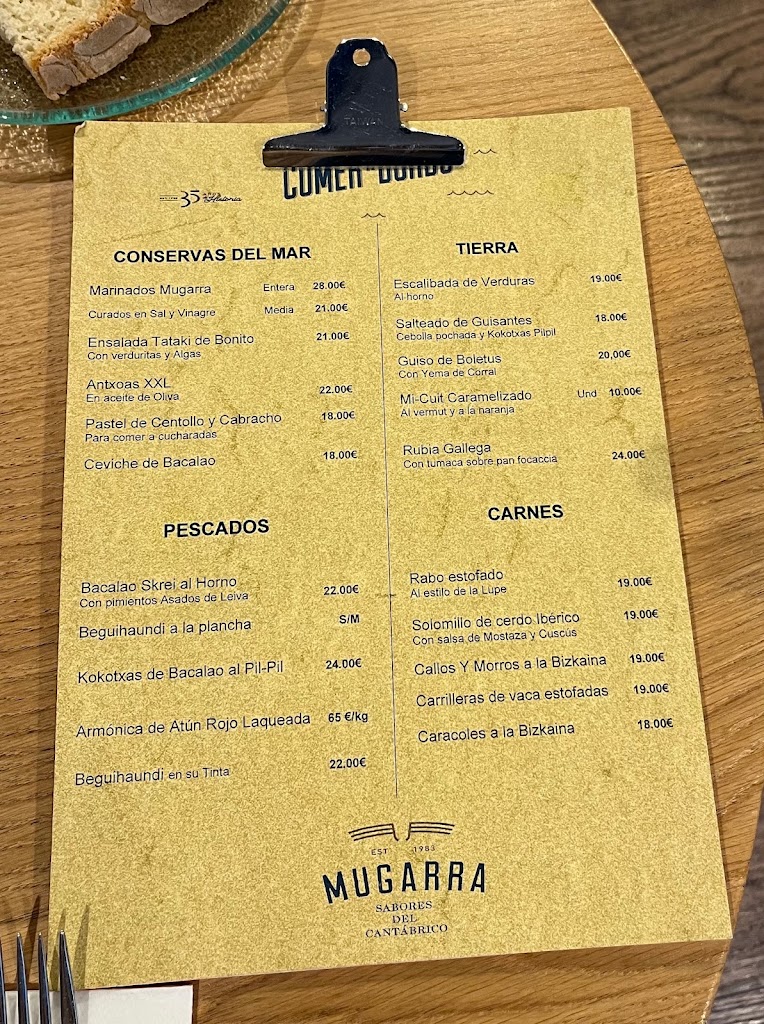 Mugarra — Carta