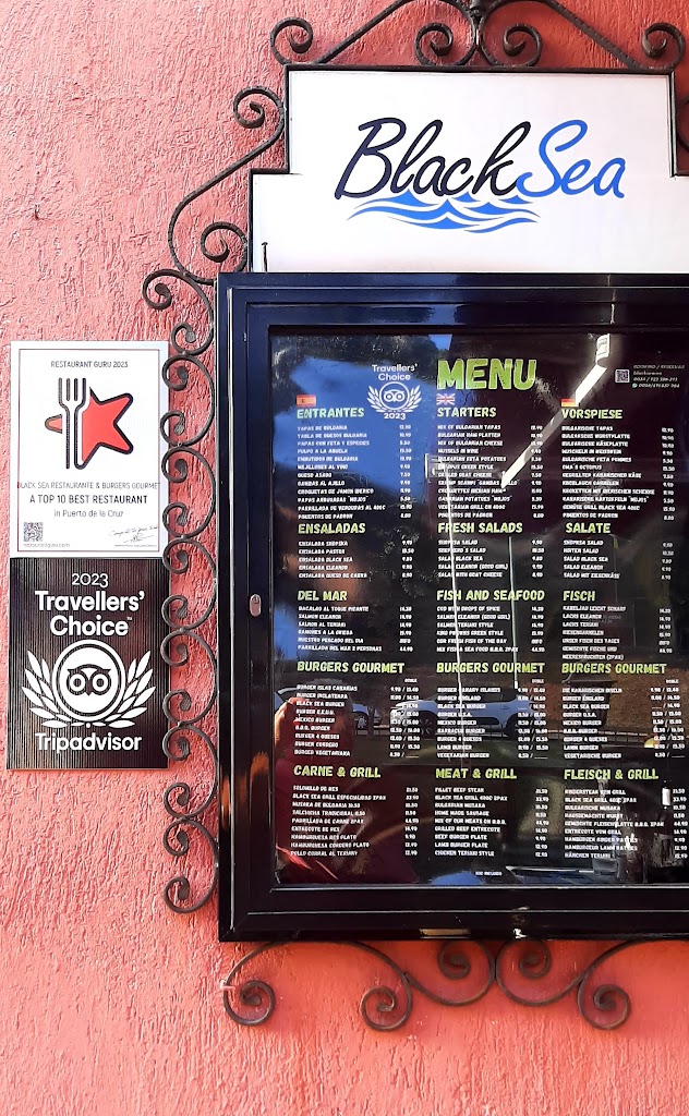 BLACK SEA RESTAURANTE & BURGERS GOURMET — Carta