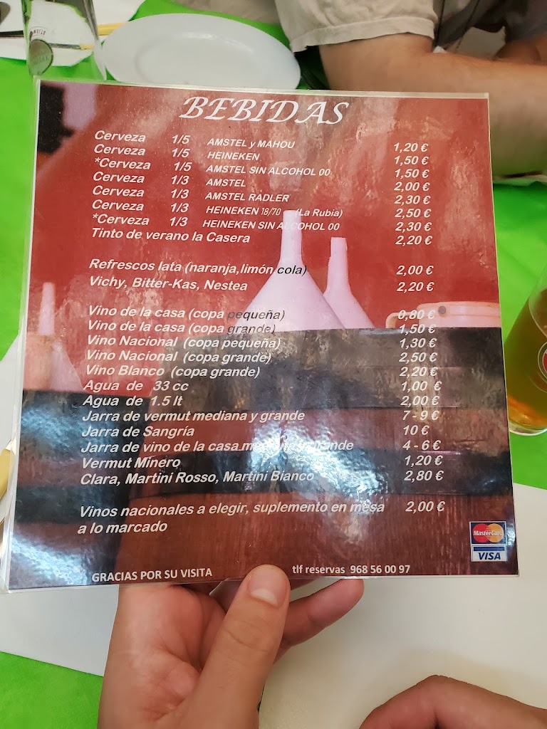 Bodegas Lloret — Carta