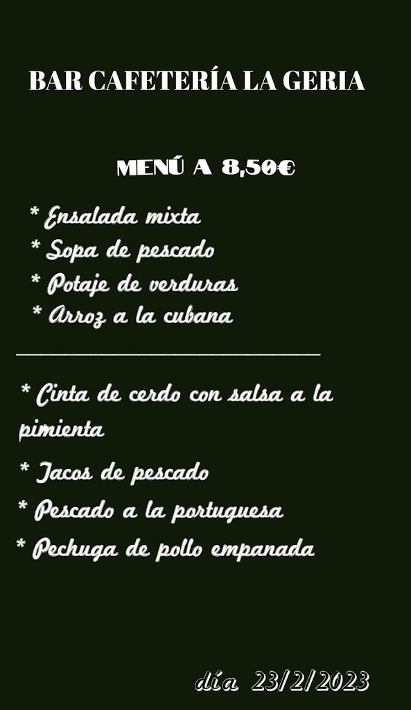 Bar Cafeteria La Geria — Del propietario