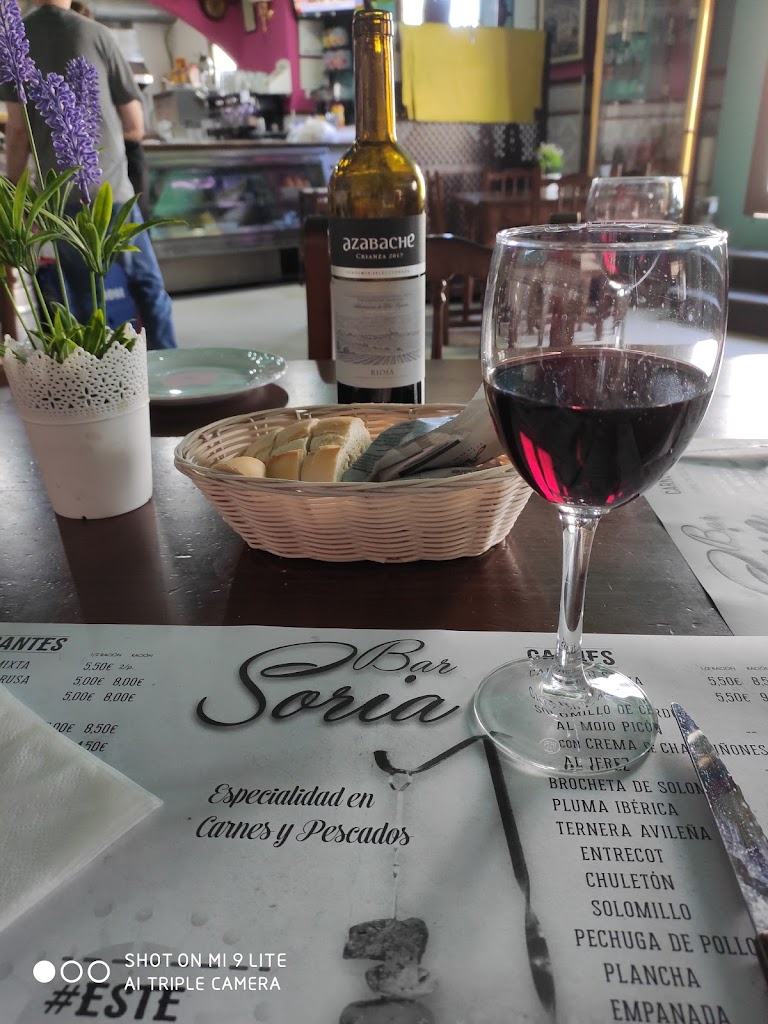 Nuevo Bar Soria — Carta