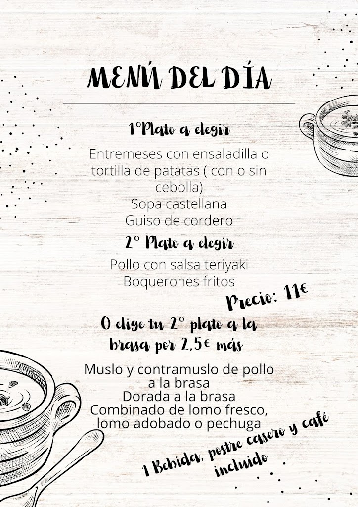 Bar A K La Mama — Carta